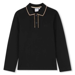 BOSS J53379 long sleeve polo - Black (Black) дамски,блузи,с,яка,мъжки,блузи,с,яка,boss,j53379,long,sleeve,polo,black,(black)