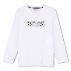 Тениска BOSS J53417 long sleeve T-shirt - White (White) тениска,мъжки,тениски,дамски,тениски,boss,j53417,long,sleeve,t,shirt,white,(white)