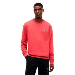 Блуза Tommy jeans Badge Regular Fit sweatshirt - Pink (Anthem Red) блуза,мъжки,пуловери,tommy,jeans,badge,regular,fit,sweatshirt,pink,(anthem,red)