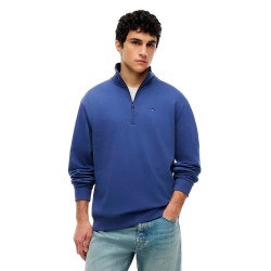 Блуза Tommy jeans DM0DM20339 half zip sweatshirt - Blue (Blue Storm) блуза,мъжки,пуловери,tommy,jeans,dm0dm20339,half,zip,sweatshirt,blue,(blue,storm)