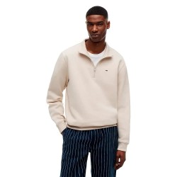 Блуза Tommy jeans DM0DM20339 half zip sweatshirt - Beige (Classic Beige) блуза,мъжки,пуловери,tommy,jeans,dm0dm20339,half,zip,sweatshirt,beige,(classic,beige)