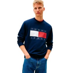 Блуза Tommy jeans DM0DM22643 sweatshirt - Blue (Dark Blue C1G) блуза,мъжки,пуловери,tommy,jeans,dm0dm22643,sweatshirt,blue,(dark,blue,c1g)