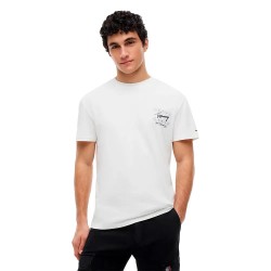 тениска,мъжки,тениски,дамски,тениски,tommy,jeans,dm0dm23177,short,sleeve,t,shirt,white,(ecru)