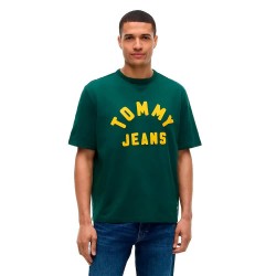 Тениска Tommy jeans DM0DM23544 short sleeve T-shirt - Green (Velvet Green) тениска,мъжки,тениски,дамски,тениски,tommy,jeans,dm0dm23544,short,sleeve,t,shirt,green,(velvet,green)