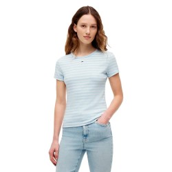 Тениска Tommy jeans DW0DW17383 short sleeve T-shirt - Blue (Kingly Blue / Stripe) тениска,мъжки,тениски,дамски,тениски,tommy,jeans,dw0dw17383,short,sleeve,t,shirt,blue,(kingly,blue,stripe)