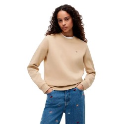 Блуза Tommy jeans DW0DW19959 sweatshirt - Beige (Gentle Gold) блуза,дамски,блузи,tommy,jeans,dw0dw19959,sweatshirt,beige,(gentle,gold)