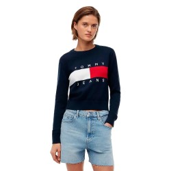 Блуза Tommy jeans DW0DW22930 sweatshirt - Blue (Dark Night Navy) блуза,дамски,блузи,tommy,jeans,dw0dw22930,sweatshirt,blue,(dark,night,navy)