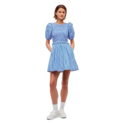 Рокля Tommy jeans DW0DW23114 short sleeve dress - Blue (Blue / Stripe) рокля,дамски,поли,и,рокли,tommy,jeans,dw0dw23114,short,sleeve,dress,blue,(blue,stripe)