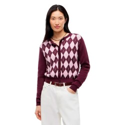 Жилетка Tommy jeans DW0DW23363 cardigan - Purple (Calypso Berry / Argyle) жилетка,мъжки,пуловери,дамски,пуловери,tommy,jeans,dw0dw23363,cardigan,purple,(calypso,berry,argyle)