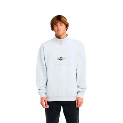 Блуза Billabong Burleigh half zip sweatshirt - White / Grey (Light Grey Heather) блуза,мъжки,пуловери,billabong,burleigh,half,zip,sweatshirt,white,grey,(light,grey,heather)