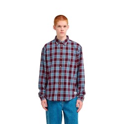 карирана,риза,дамски,ризи,мъжки,ризи,element,button,down,flannel,regular,fit,long,sleeve,shirt,blue,(zinfandel,checks)