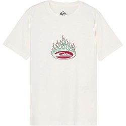 Тениска Quiksilver Flaming short sleeve T-shirt - White (Snow White) тениска,мъжки,тениски,дамски,тениски,quiksilver,flaming,short,sleeve,t,shirt,white,(snow,white)