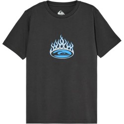 Тениска Quiksilver Flaming short sleeve T-shirt - Black (Tarmac) тениска,мъжки,тениски,дамски,тениски,quiksilver,flaming,short,sleeve,t,shirt,black,(tarmac)