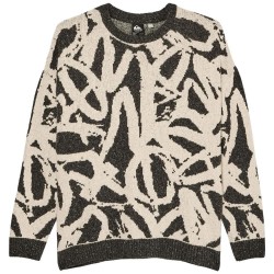 Блуза Quiksilver Liam Jacquard sweater - Green (Bone White Qs Spray Can 64) блуза,мъжки,пуловери,дамски,пуловери,quiksilver,liam,jacquard,sweater,green,(bone,white,qs,spray,can,64)