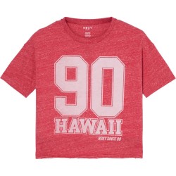 Тениска Roxy The Beautiful short sleeve T-shirt - Red / Pink (Hibiscus) тениска,мъжки,тениски,дамски,тениски,roxy,the,beautiful,short,sleeve,t,shirt,red,pink,(hibiscus)