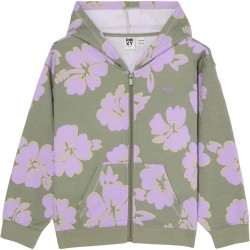 Блуза Roxy Twenty Five HD full zip sweatshirt - Green (Oil Green Hippy Shake) блуза,детски,блузи,roxy,twenty,five,hd,full,zip,sweatshirt,green,(oil,green,hippy,shake)