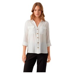 риза,с,дълъг,ръкав,дамски,ризи,мъжки,ризи,vero,moda,bumpy,new,long,sleeve,shirt,refurbished,white,(snow,white)