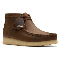 обувки,дамски,боти,мъжки,боти,clarks,shoes,wallabee,boots,refurbished,brown,(beeswax,leather)