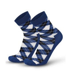 Чорапи Lenz Think about crew socks 2 pairs - Blue (Blue / Rhombus) чорапи,мъжки,чорапи,дамски,чорапи,lenz,think,about,crew,socks,2,pairs,blue,(blue,rhombus)