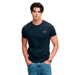 Тениска Superdry Essential Serif Logo short sleeve T-shirt - Blue (Eclipse Navy/Pink) тениска,мъжки,тениски,дамски,тениски,superdry,essential,serif,logo,short,sleeve,t,shirt,blue,(eclipse,navy,pink)
