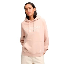 Суичър Superdry Luxe Casual Embroidered Relaxed Fit hoodie - Pink (Rose Dust) суичър,дамски,блузи,superdry,luxe,casual,embroidered,relaxed,fit,hoodie,pink,(rose,dust)