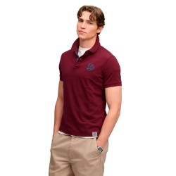 Superdry Pique Monogram short sleeve polo - Red (Port Burgundy) дамски,блузи,с,яка,мъжки,блузи,с,яка,superdry,pique,monogram,short,sleeve,polo,red,(port,burgundy)