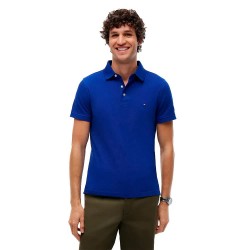 Tommy hilfiger 1985 Slim Fit short sleeve polo - Blue (Wedge Blue) дамски,блузи,с,яка,мъжки,блузи,с,яка,tommy,hilfiger,1985,slim,fit,short,sleeve,polo,blue,(wedge,blue)
