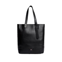 Чанта Tommy hilfiger AM0AM14998 Leather tote bag - Black (Black) чанта,всички,чанти,tommy,hilfiger,am0am14998,leather,tote,bag,black,(black)