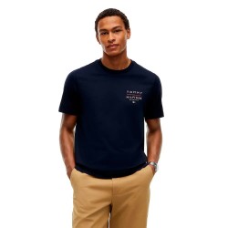 Тениска Tommy hilfiger Brand Love short sleeve T-shirt - Blue (Desert Sky) тениска,мъжки,тениски,дамски,тениски,tommy,hilfiger,brand,love,short,sleeve,t,shirt,blue,(desert,sky)