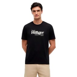 Тениска Tommy hilfiger MW0MW43448 short sleeve T-shirt - Black (Black) тениска,мъжки,тениски,дамски,тениски,tommy,hilfiger,mw0mw43448,short,sleeve,t,shirt,black,(black)