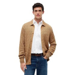 Жилетка Tommy hilfiger MW0MW44756 cardigan - Brown (Safari Canvas) жилетка,мъжки,пуловери,дамски,пуловери,tommy,hilfiger,mw0mw44756,cardigan,brown,(safari,canvas)