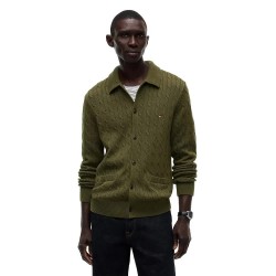 Жилетка Tommy hilfiger MW0MW44756 cardigan - Green (Huntsman Green / Ivory Petal) жилетка,мъжки,пуловери,дамски,пуловери,tommy,hilfiger,mw0mw44756,cardigan,green,(huntsman,green,ivory,petal)