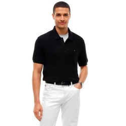 Tommy hilfiger MW0MW44761 short sleeve polo - Black (Black) дамски,блузи,с,яка,мъжки,блузи,с,яка,tommy,hilfiger,mw0mw44761,short,sleeve,polo,black,(black)