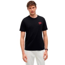 Тениска Tommy hilfiger MW0MW44884 short sleeve T-shirt - Black (Black) тениска,мъжки,тениски,дамски,тениски,tommy,hilfiger,mw0mw44884,short,sleeve,t,shirt,black,(black)