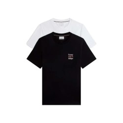 Тениска Tommy hilfiger MW0MW45091 Regular Fit short sleeve T-shirt 2 units - White / Black (Desert Sky / Valencia Orange) тениска,мъжки,тениски,дамски,тениски,tommy,hilfiger,mw0mw45091,regular,fit,short,sleeve,t,shirt,2,units,white,black,(desert,sky,valencia,orange)