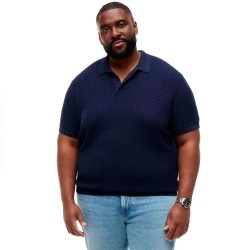 Tommy hilfiger MW0MW45126 Plus Size short sleeve polo - Blue (Carbon Navy) дамски,блузи,с,яка,мъжки,блузи,с,яка,tommy,hilfiger,mw0mw45126,plus,size,short,sleeve,polo,blue,(carbon,navy)