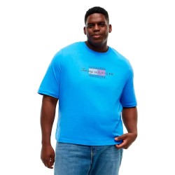 Тениска Tommy hilfiger MW0MW45120 Plus Size short sleeve T-shirt - Blue (Blue Spell) тениска,мъжки,тениски,дамски,тениски,tommy,hilfiger,mw0mw45120,plus,size,short,sleeve,t,shirt,blue,(blue,spell)