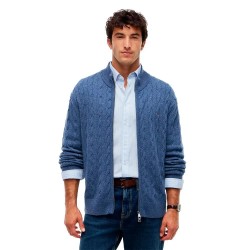 Блуза Tommy hilfiger MW0MW46353 full zip sweater - Blue (Dark Blue Heather) блуза,мъжки,пуловери,дамски,пуловери,tommy,hilfiger,mw0mw46353,full,zip,sweater,blue,(dark,blue,heather)