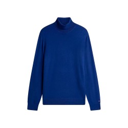 Блуза Tommy hilfiger New York MW0MW44700 high neck sweater - Blue (Brilliant Navy / White) блуза,мъжки,пуловери,дамски,пуловери,tommy,hilfiger,new,york,mw0mw44700,high,neck,sweater,blue,(brilliant,navy,white)