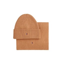 комплект,всички,шапки,tommy,hilfiger,set,aw0aw19136,beanie,brown,(safari,canvas)