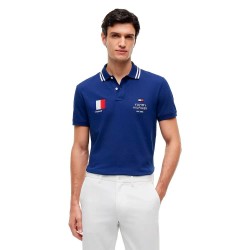Tommy hilfiger Standard Country France Regular Fit short sleeve polo - Blue (Blue Ink) дамски,блузи,с,яка,мъжки,блузи,с,яка,tommy,hilfiger,standard,country,france,regular,fit,short,sleeve,polo,blue,(blue,ink)