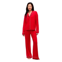 Пижама Tommy hilfiger UW0UW06690 long sleeve pyjama - Red (Medium Red) пижама,дамски,пижами,tommy,hilfiger,uw0uw06690,long,sleeve,pyjama,red,(medium,red)