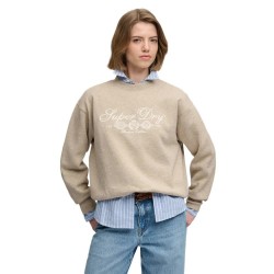 Блуза Superdry Country Club Crew sweatshirt - Beige (Oatmilk Beige Marl) блуза,дамски,блузи,superdry,country,club,crew,sweatshirt,beige,(oatmilk,beige,marl)