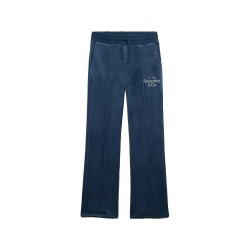 Анцуг Superdry Drop Needle Velour joggers - Blue (Vintage Indigo) анцуг,мъжки,панталони,дамски,панталони,superdry,drop,needle,velour,joggers,blue,(vintage,indigo)