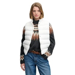 Елек Superdry Entry Padded Snap vest - White (Chalk White) елек,дамски,жилетки,superdry,entry,padded,snap,vest,white,(chalk,white)