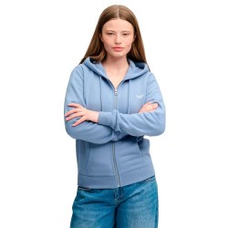 Блуза Superdry Signature Embroidered full zip sweatshirt - Blue (Tidal Blue) блуза,дамски,блузи,superdry,signature,embroidered,full,zip,sweatshirt,blue,(tidal,blue)