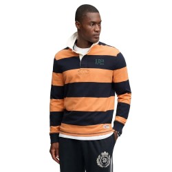 блуза,мъжки,пуловери,дамски,пуловери,superdry,vintage,athletic,stripe,rugby,sweater,orange,(orange,navy,stripe)