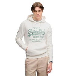 Суичър Superdry Vintage Logo Classic hoodie - White (Winter White) суичър,мъжки,пуловери,superdry,vintage,logo,classic,hoodie,white,(winter,white)