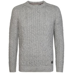 Блуза Petrol industries M-3060-KWR247 sweater - Grey (Light Grey Melee) блуза,мъжки,пуловери,дамски,пуловери,petrol,industries,m,3060,kwr247,sweater,grey,(light,grey,melee)