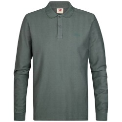 Блуза с яка Petrol industries M-3060-POL904 long sleeve polo - Green (Steel Green) блуза,с,яка,дамски,блузи,с,яка,мъжки,блузи,с,яка,petrol,industries,m,3060,pol904,long,sleeve,polo,green,(steel,green)